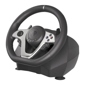 Volan Genesis cu fir Seaborg 400, interfata USB, 15 butoane, rotatie 900°, lungime cablu 200cm, compatibil cu Microsoft XBOX 360, XBOX One, Microsoft XBOX Series S, Microsoft XBOX Series X, Nintendo Switch, PC. Sony PlayStation 3, Sony PlayStation 4,
