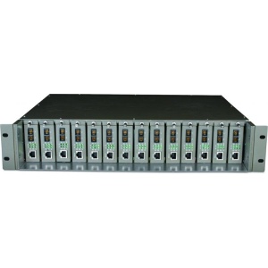 "14-Slot Media Converter Chassis SPEC: 14-Slot, Rackmount FEATURE: Redundant Power Supply, Mounted Two Fans, Compatible with TP-Link's Media Converter (9VDC Input)"
