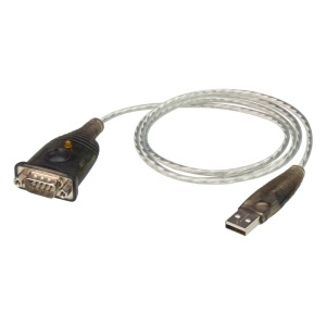 Adaptor Aten USB to RS-232 UC232A; Culoarea produsului: Din oţel inoxidabil, Transparente, Negru, Lungime cablu: 1 m, Conector 1: USB Tip-A. Cantitate per ambalaj: 1 buc., Lăţime de ambalaj: 42 mm, Adâncimea de ambalaj: 124 mm. Greutate: 36 g. Greutate