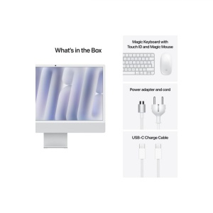 Apple iMAC 24" Retina 4.5k/ Apple M4 (CPU 10-core, GPU 10-core, Neural Engine16-core)/24GB/512GB - Silver - INT KB (2024) - Img 4