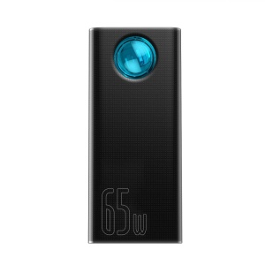 Baterie externa Baseus Ambilight, capacitate 30.000 mAh, 4 porturi iesire USB 2.0, 1 port USB-C, voltaj iesire 5 V, amperaj 3 A, functii display digital pentru nivel baterie, incarcare rapida, negru - Img 1