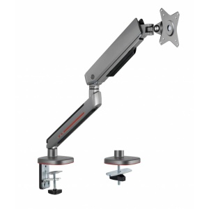 Brat pentru monitor, Material: Oțel, Aluminiu, Plastic, Suprafață finisaj : acoperire cu Pulbere, Culoare: Alb Texturat Fin, Gri Spațial, Dimensiune compatibila ecran: 27"-45", tehnologie arc, Greutate maxima (pe ecran): 5~14 kg, Greutate maxima pentru