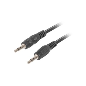 Cablu minijack 3,5 mm M/M 3 pini 1,2 m negru