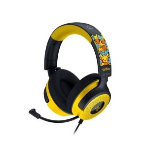 Casti gaming Razer Kraken V4 X Pokémon Kanto Starters Edition., frecventa raspuns 20 Hz – 28 kHz,impendanta 32 Ω, driver customized Dynamic 40 mm Drivers, sensibilitate96 dBSPL/mW at 1 kHz by HATS, frecventa microfon 100 Hz – 10 kHz,sensibilitate