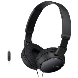 Casti Sony MDRZX110AP, Frecventa (Hz) 12- 22.000, Impedanta (ohmi) 24, Conector Stereo mini in forma de L, placat cu aur, difuzor 30 mm, negru