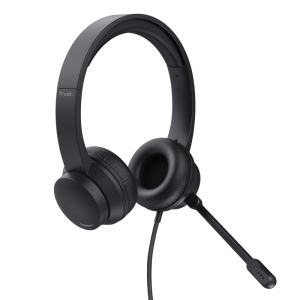 Casti Trust Ayda cu fir, interfata USB 3.0, frecventa de raspuns 20 Hz - 20.000 Hz, sensivitate 96 dB, negru