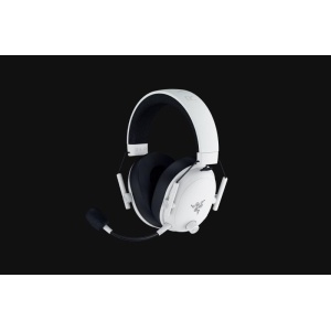 Casti wireless Razer Blackshark V3, micrfon uni-directional, frecventa microfon 60 - 16000, THX Spatial audio, izolare fonică activă, sistem sunet 7.1, frecventa 20 - 28000, autonomie 70 ore, alb