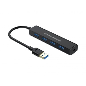 CONCEPTRONIC C4PUSB3 4-Port USB 3.0 Hub with Power Jack, 23.5 x 101 x 26 mm - Img 2