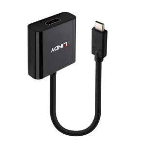 Converter Lindy USB Type C to HDMI 4K60, Supported Bandwidth: HDMI® 2.0 with 18Gbps, Maximum Input Resolution: 3840x2160@60Hz Maximum Output Resolution: 3840x2160@60Hz