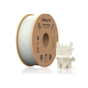 CREALITY HYPER PLA 3D Printer Filament, White, Temperatura printare: 200-220 grade celsius, Diametru filament: 1.75mm, Tensile strength: 52.99MPa, Bending strenght:92.38Mpa Dimensiuni rola filament: Diametru 200mm, inaltime 70mm, gaura centrala 56mm,