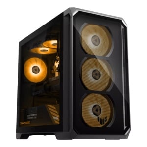 Desktop Gaming ASUS TM700TZ cu procesor AMD AMD Ryzen 7 8700F pana la 5.0 GHz, 32 GB DDR5, 1TB SSD, RTX 5060 Ti, Fara OS, Gri, 3 ani Garantie