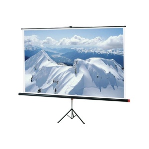 Ecran de proiectie cu trepied Sopar Junior, manual, podea, 125cm x 125cm, format 1:1, negru
