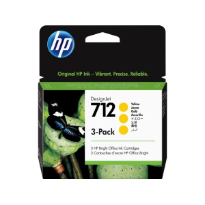 HP 3ED79A YELLOW INKJET CARTRIDGE 3-PACK, 29ML, pentru: DesignJet T210, T230, T250, T630, T650.