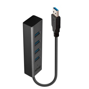 Hub USB Lindy LY-43324, 4 Port, USB 3.0, negru - Img 3