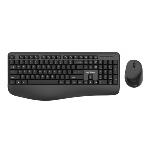 Kit tastatura + mouse Serioux NK9810WR, wireless 2.4GHz, US layout, multimedia, mouse optic 1200dpi, negru, USB, nano receiver