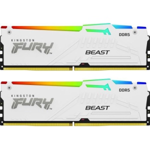 Memorie RAM Kingston DDR5 32GB 6800Mhz CL34 1.4V Fury Beast White RGB XMP