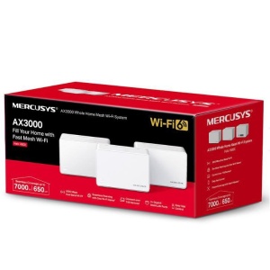 Mercusys AX3000 Whole Home Wi-Fi system HALO H80X(3-PACK),wi-fi 6 Dual-Band, Standarde Wireless: IEEE 802.11ax/ac/n/a 5 GHz, IEEE 802.11ax/n/b/g 2.4 GHz, viteza wireless: 2402 Mbps on 5 GHz, 574 Mbps on 2.4 GHz, Securitate wireless: - Img 4