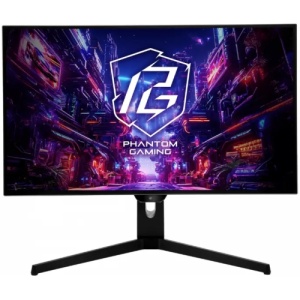 Monitor Gaming Asrock PGO27QFS PHANTOM GAMING, diagonala: 27", Aspect: 16:9, anti-glare, Rezolutie: 2560 x 1440, Refresh rate: 240Hz, Luminozitate: 400 cd/m2, Contrast: 1,500,000:1, unghi vizualizare: 178°(H) / 178°(V), culori: 1.07B, Timp raspuns: