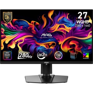 Monitor Gaming MSI MAG 271QP QD-OLED X28, 26.5", 2560 x 1440 pixeli, Black