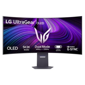 Monitor LG 44.5" 45GX950A-B.AEU, Curvature: 800R, Diagonal (inch): 44.5, Diagonal (cm): 113, Aspect ratio: 21:9, Panel: OLED, Resolution: 5120x2160, Refresh Rate: 165Hz, Response time GtG: 0.03ms, Brightness (max): 275 cd/m², Contrast (static) : 1.5M:1,