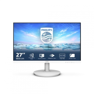 Monitor Philips 27" 271V8AW/00, Diagonal (inch): 27, Diagonal (cm): 69, Aspect ratio: 16:9, Panel: IPS, Resolution: 1920x1080, Refresh Rate: 75Hz, Response time GtG: 4ms, Brightness (max): 250 cd/㎡, Contrast (static) : 1300:1, Contrast (dynamic): Mega