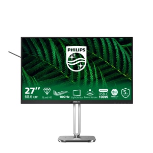 Monitor Philips 27" 27B2G5601/00, Diagonal (inch): 27, Diagonal (cm): 69, Aspect ratio: 16:9, Panel: IPS, Resolution: 2560x1440, Refresh Rate: 100Hz, Response time GtG: 4ms, Brightness (max): 300 cd/m², Contrast (static) : 1500:1, Contrast (dynamic): - Img 2