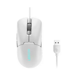 Mouse gaming Lenovo Legion M300s, Iluminare RGB, 8k DPI, Sensor Pixart, Glacier White