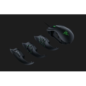 Mouse Razer, 5G optical sensor, Naga Trinity, 3 interchangeable side plates with 2, 7 and 12-button configurations, Up to 19 programmable buttons, 16000dpi,1000Hz Ultrapolling, Up to 450 inches per second/50 G acceleration, Razer Synapse 3 (Beta)