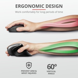 Mouse Trust Verro Ergonomic 1600 DPI, ng - Img 8