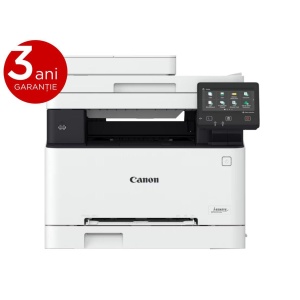 Multifunctional laser color Canon MF655Cdw, dimensiune A4 (Printare,Copiere, Scanare), viteza max 21ppm, duplex, rezolutie max 1200x1200dpi,processor 800Mhz x 2, memorie 1 GB RAM, ADF 50 pagini,alimentarecu hartie 250 coli, limbaj de printare: UFRII, PCL
