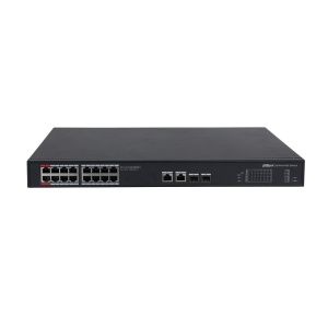 Switch PoE Gigabit neadministrat 16 + 2 + 2 SFP porturi Dahua PFS3220-16GT-240