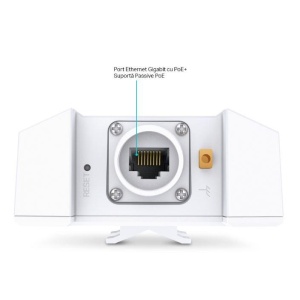 Wireless Access Point TP-Link EAP650-Outdoor, AX3000 Wireless Dual Band Indoor/Outdoor Access Point, 802.3at PoE, STANDARDE WIRELESS: IEEE 802.11ax/ac/n/g/b/a, interfata: 1× Port Ethernet (RJ-45) Gigabit (Suportă PoE 802.3at și Passive PoE), weather - Img 2
