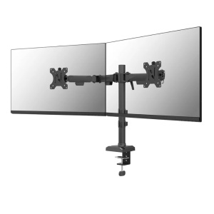 Brat dublu monitor Neomounts DS60-600BL2; pentru display-uri cu diagonale 10"-32", sistem de prindere VESA 75x75~100x100, greutate maxima suportata 8 - per ecrankg, full motion, tilt +45°, swivel 90°, rotate 180°, distanta fata de perete 99-459mm;