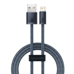 Cablu alimentare si date Baseus Dynamic Series, Fast Charging Data Cable pt. smartphone, USB la Lightning Iphone 2.4A, 1m, braided, gri