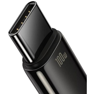 Cablu alimentare si date Baseus, Fast Charging Data Cable pt. smartphone, USB la USB Type-C (T), 100W, 480Mbps, aliaj zinc, braided(nylon), 2m, negru - Img 2