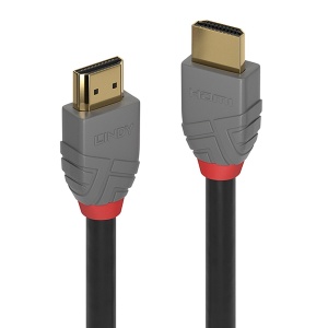 Cablu Lindy 0.5m High Speed HDMI, latime de banda suportata 18Gbps, rezolutie maxima 4096x2160@60Hz 4:4:4 8bit, Anthra - Img 2