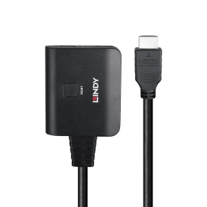 Cablu Lindy 2 porturi HDMI 4K60, latime de banda suportata 18Gbps, Chipset: GSV2006, lungime cablu 500 mm negru - Img 4