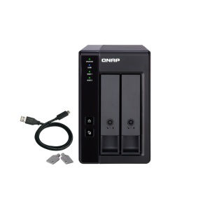 Extensie USB QNAP TR-002 2-Bay, 2.5/3.5 SATA 6Gbps HDD (neincluse), 1xUSB3.11 (type-c), tower, PSU adaptor 36W, garantie 2 ani