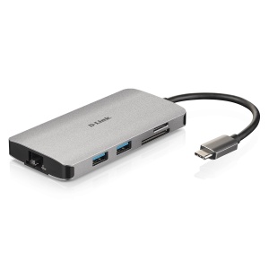 Hub USB DLINK DUB-M810, 8 porturi 3.0, gri