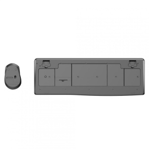 Kit tastatură și mouse wireless 2.4G Tastatură: cu rând independent de taste multimedia * Mod: 2.4G * Număr taste: 104 + 9 taste rapide * Material: ABS * Culoare: Negru * Chipset: Huntersun * Aspect: Orice aspect disponibil * Tip interfață: USB * - Img 5