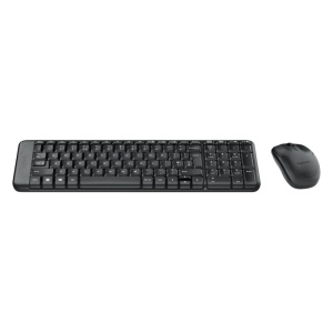 Logitech 920-003161. Keyboard form factor: Mini. Keyboard style: Straight. Connectivity technology: Wireless, Device interface: RF Wireless, Keyboard layout: QWERTY, Recommended usage: Office. Product colour: Black. Mouse included