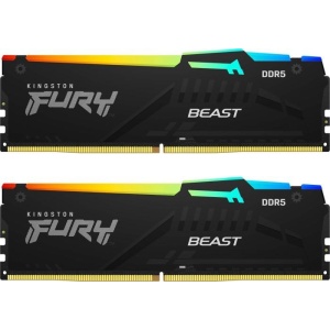 Memorie RAM Kingston DDR5 32GB 6800Mhz CL34 1.4V Dual Channel Kit Fury Beast Black RGB XMP
