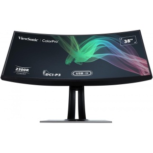 Monitor ViewSonic 38" VP3881A, Curvature: 2300R, Diagonal (inch): 38, Diagonal (cm): 96.5, Aspect ratio: 21:9, Panel: IPS, Resolution: 3840x2160, Refresh Rate: 60Hz, Response time GtG: 5ms, Brightness (max): 300 cd/m², Contrast (static) : 1000:1,