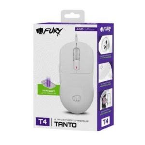 Mouse Gaming Fury Tanto T4, 12000 DPI, Alb
