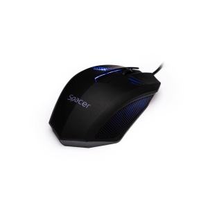 Mouse Spacer SPMO-M20, cu fir, 1000DPI, senzor optic, 3 butoane, iluminare, negru - Img 3