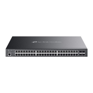 Omada 48-Port Gigabit and 4-Port 10GE SFP+ L2+ Managed Switch with 40- Port PoE+ & 8-Port PoE++ PORT: 40× Gigabit PoE+ Ports, 8×Gigabit PoE++ Ports (max 90W/port), 4× 10G SFP+ Slots, RJ45/Micro-USB Console Port SPEC: 802.3bt/at/af, 750 W PoE Power, 1U