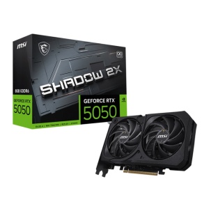 Placa Video MSI GEFORCE RTX 5050 8G SHADOW 2X OC GDDR6 128 bit, PCIE 5.0, 3x DP 1x HDMI