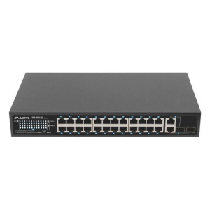 Switch 24x 100 Mb PoE+ / 2x combo, rack 19", Gigabit Ethernet, 250W