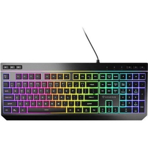 Tastatura gaming cu fir Genesis RHOD 530, tip membrana, iluminare RGB, numar taste 114, material ABS, lungime cablu 180cm, negru