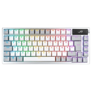 Tastatura mecanica gaming ASUS ROG Azoth, layout US, switch ROG NX Snow, iluminare RGB, lungime cablu 2 metri, alb